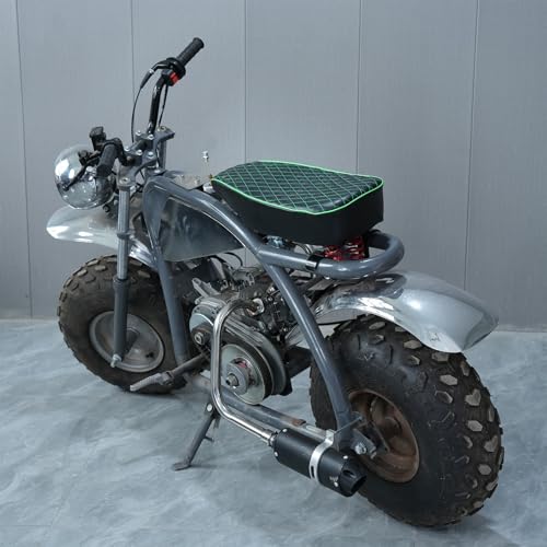 JMCHstore Green Diamond Stitch Retro Upgraded 17'' Seat Cover for Coleman BT200X Mini Bike 196cc, Hisun 200-7 for Viper 200cc Trail Bike Cushion Replacement Parts - color: Green