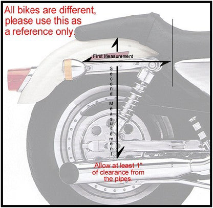 Cruiser Style Studded Throw Over Saddlebag w/Gun Holster Fits Most All Harley Davidson Bikes - "See Picture For How To Size Details"