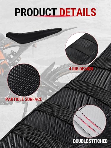 Electric Dirt Bike Seat Cover for Surron Light Bee,Non-Slip Motorcycle Cushion Cover for Sur Ron Light Bee X and S/X160/X260-Black - color: Black