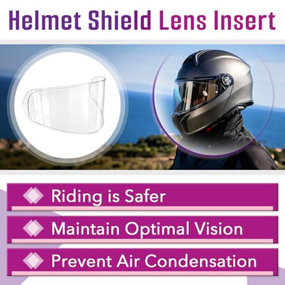 RF1400 Anti-Fog Insert Compatible with Shoei CWR-2 X15 Z8 X-SPR PRO Helmet Visor, Ensures Clear Vision for Motorcycle Riding