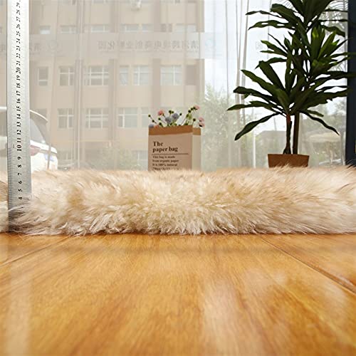Real Genuine Sheepskin Rug Natural Fur Rug Sheep Skin Rugs Full Sheepskin Rugs Authentic Sheep Skin Throw Lambskin Seat Covers for Chairs Wool Seat Pad Cushion (2.3X3.28 ft) - color: 7