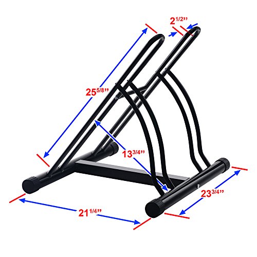 Bike Rack – Dual Bicycle Stand for Mountain, Road, or Kid’s Bikes – Indoor or Outdoor Steel Bicycle Storage – Tire Rack for Truck by RAD Cycle - style: Two Bikes