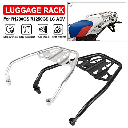 Motorcycle Rear Seat Luggage Rack Tail Top Case Bracket for BMW R1250GS R1200GS LC Adventure 2013-2023 (Silver) - color: Silver