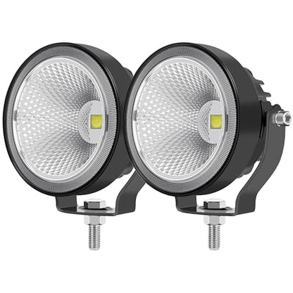 4 Inch Led Pod Light IP68 White LED Work Light Bar Car 12V 24V Led Flood Beam For Trailer Motorcycle Truck 4x4 Off Road Pick-up Deck Dock Marine Auxiliary Fog Driving Lights 2PCS - color: White