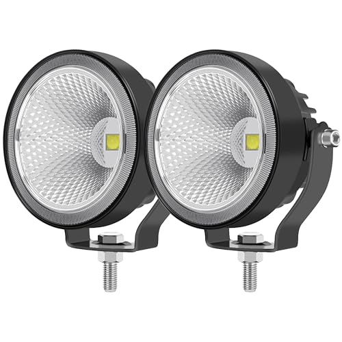 4 Inch Led Pod Light IP68 White LED Work Light Bar Car 12V 24V Led Flood Beam For Trailer Motorcycle Truck 4x4 Off Road Pick-up Deck Dock Marine Auxiliary Fog Driving Lights 2PCS - color: White