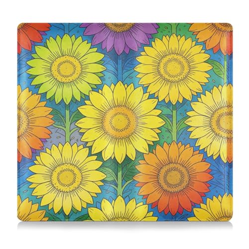 GuoChe Pu Leather Registration and Insurance Card Holder Men Women Document Wallet for any Car, Truck, Motorcycle, Trailer or Boat Rainbow Sunflower Lgbtq Flag Pride Month - color: 16