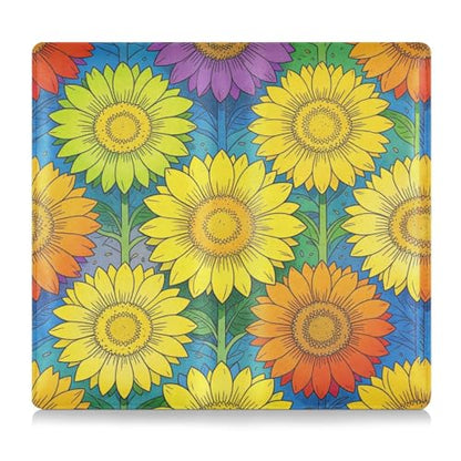 GuoChe Pu Leather Registration and Insurance Card Holder Men Women Document Wallet for any Car, Truck, Motorcycle, Trailer or Boat Rainbow Sunflower Lgbtq Flag Pride Month - color: 16