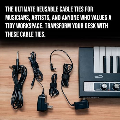 130 PCS Reusable Cable Ties 6 Inch Hook & Loop Cable Management Straps | Keeps Cords Organized Easy to Adjust