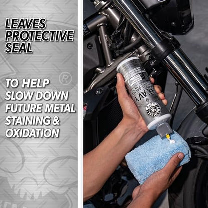 Chemical Guys Heavy Metal Polish Restorer and Protectant - Cleans, Restores & Protects, Aluminum, Stainless Steel, Chrome Polish & More, Safe for Cars, Trucks, Motorcycles, RVs, and Boats - 16 oz - style: Heavy Metal Polish