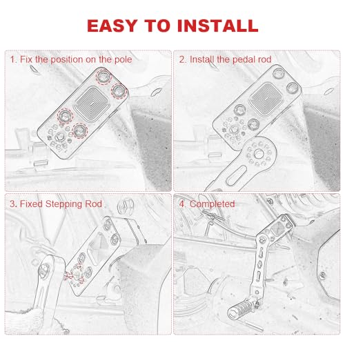 Xitomer 1.25" Foot pegs Adjustable Highway Peg Mounts Compatible with TW200 Tenere 700 MT-09 Tracer 900 / GT TDM 900 Motorcycle Highway Peg Mounts Footrest (165mm) - size: 165mm