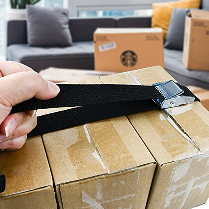 2PCS Lashing Straps with Buckles Adjustable, Up to 600lbs,Tie Down Straps for Motorcycle, Cargo, Trucks,Trailer,Luggage (1" x 3.3') - size: 1" x 3.3'