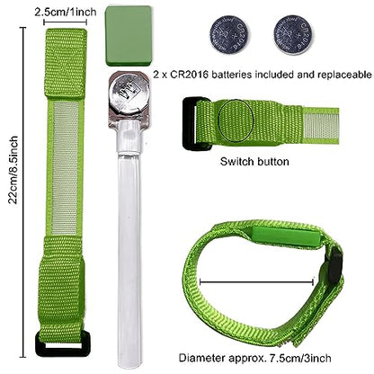 M.best 8pcs LED Light Up Bracelets Glow Flashing Wristbands Glow in The Dark Party Supplies for Wedding, Raves, Concert, Camping,Sporting Events, Party Green - color: 8pcs Green