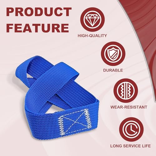 6PCS Soft Loop Tie Down Straps, 1,500 Load Capacity & 4,500 Lbs Breaking Strength, Heavy Duty Tie Down Loops for Securing ATV, UTV, Dirt Bikes, Scooters, Motorcycles, Lawn Garden Equipment