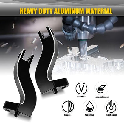 Rear Passenger Foot Peg Bracket Foot Peg Extension Mounting Kit for Harley Touring Road King Road Glide Street Glide Electra Glide Models 1993-later (Gloss Black) (Replaces HD# 50198-97B)