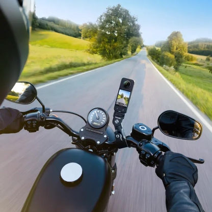Insta360 Motorcycle Bundle New Version - Complete Mounting Kit X4/X3/X2/X 360 Cameras | Compatible with ACE/ACE PRO/GO 3/ GO2/ONE R/RS, DJI OSMO Action 4/3/2 and GoPro 12/11/10/9/MAX, Black - style: Motorcycle Bundle