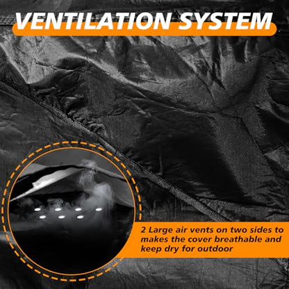 Motorcycle Cover Waterproof Outdoor,Heavy Duty Polyester Fabric with Cotton Fleece Lining Bike Covers,Scratch-Proof and Weatherproof,Anti-UV,with Air Vent,Lock Hole,116x43x55-ClawsCover - size: 116Lx43Wx55H Inch(with cotton)