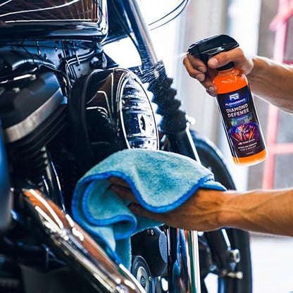 Ceramic Coating For Cars and Motorcycles Spray (8oz) - SiO2 Ceramic Wax & UV Protective Shield Detailing - Auto Wax Hydrophobic Detail Spray - Incl. 2 Microfiber Towels - color: Ceramic Coating 8oz