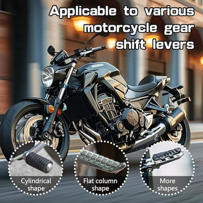 5 Pieces Motorcycle Shifter Shoe Protector - Universal Quick-Fit Riding Footwear Boot Protector,Non-Slip Rubber Gear Shift Cover,Unisex Motorcycle Accessory (Black)