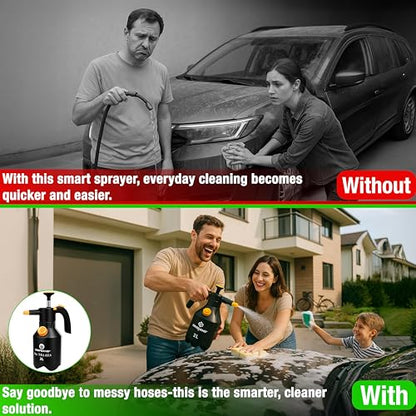 Premium 2L Handheld Pump Sprayer Adjustable Watering Nozzle Continuous Spray Bottle for Gardening and Household Cleaning – Heavy Duty Chemical Resistant