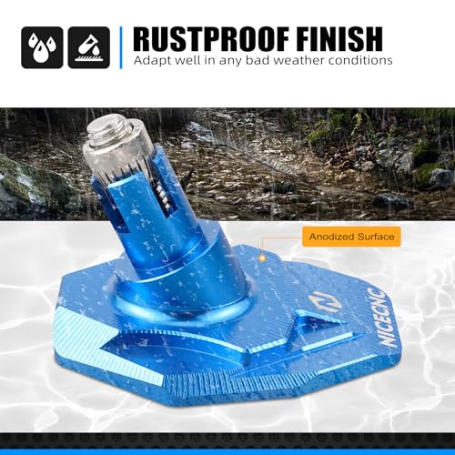 NICECNC Kickstand Foot Extension Pad & Puck, Motorcycle Stand Pad CNC Billet Aluminum Dirt Bike Compatible with KTM 125-530 XC XCW XCF XCF-W EXC EXC-F 2008-2023 Accessories, Blue - color: blue