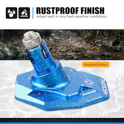 NICECNC Kickstand Foot Extension Pad & Puck, Motorcycle Stand Pad CNC Billet Aluminum Dirt Bike Compatible with KTM 125-530 XC XCW XCF XCF-W EXC EXC-F 2008-2023 Accessories, Blue - color: blue