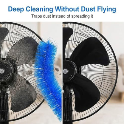 Bendable Microfiber Head,Reusable Dust Remover, 15.7in Bendable Microfiber Fan Cleaning Brush, Washable Fan Cleaner Brush for Electric Fans Air Conditioning, Home Car Vents, Curtain，4pcs - color: 4pcs