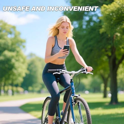 Bike Phone Holder,Motorcycle Phone Mount, 2 Pack-Black | Bicycle Handlebar Holder Mount for Adults Kids,No tools required, easy to install, For iPhone and 4.7-7" smartphones