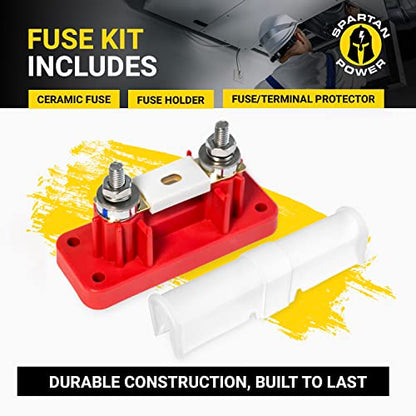 Spartan Power Large ANL Fuse Holder Red - color: RED, size: Large Red Holder