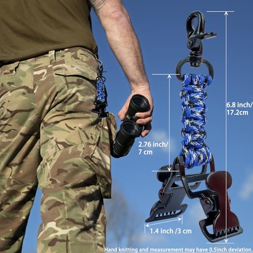 KUNN Double End Tactical Glove Clips Work Glove Holders Hardhat Holder for Heavy Duty Belt,Outdoor Backpack - color: Blue