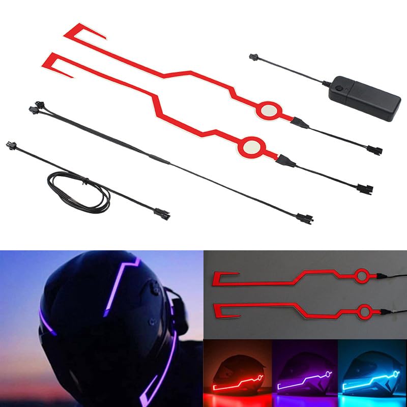 PVC Motorcycle Helmet Light Strip, 3 Modes LED Light for Safety on Helmets, Ideal for Motorcycles, Bikes, and Outdoor Activities, with Water Design for Lasting