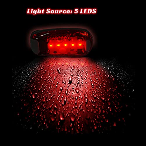 Bicycle Tail Light, LED Safety Light (4 Pack) Bike Rear Light LED | Clip On Strobe/Running Lights for Runners, Dogs, Bike, Walking | High Visibility Accessories for Your Reflective Gear, Bicycle etc.