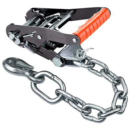 VULCAN Ratchet Buckle - Chain Anchor - 2 Inch Handle - Silver Series - 4 Pack - 3,300 Pound Safe Working Load - size: Chain Anchor Silver Series (4- Pack)