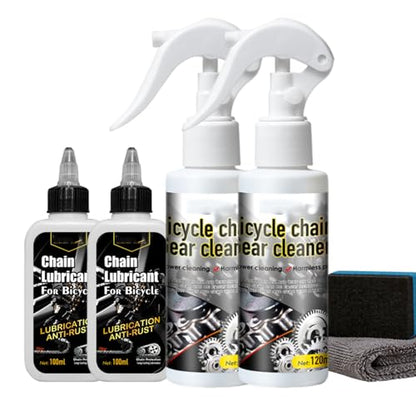 Deep-Cleaning & Rust-Resistant Bicycle Chain Cleaner, Motorcycle Chain Cleaning Kit, Bike Chains Lube And Cleaner, Bike Chains Cleaning Kit for Mountain/MTB, Ebike, Trail (2pcs) - color: 2pcs