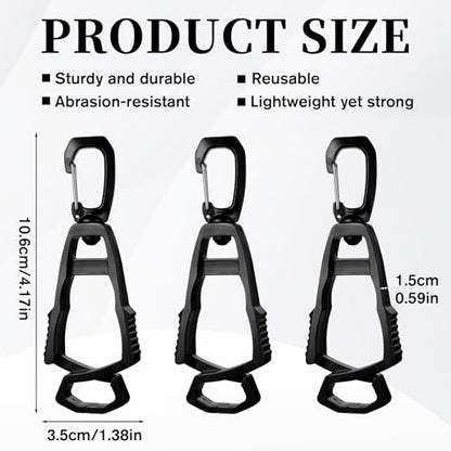 3Pcs Glove Clips for Work Glove Holders,Gloves Holder Clip Duty Belt Accessories, Belt Clip for Construction Worker Gloves Grabber Clips