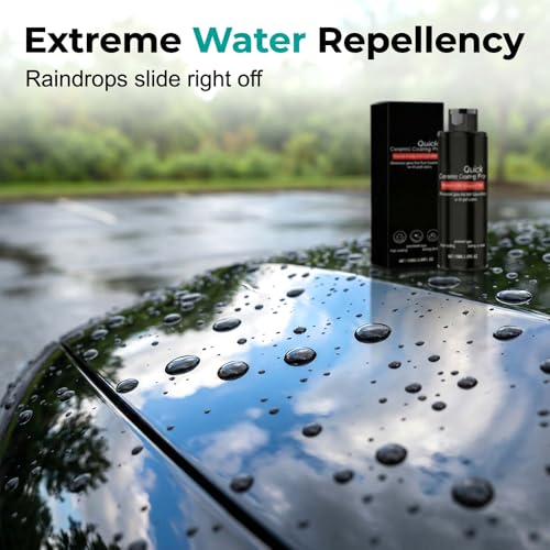 Quick Ceramic Coating Pro, 10.58 fl oz Car Quick Coat Spray, 3‑in‑1 Waterless Wash Scratch Repair & Gloss Restorer for Auto Detailing (1pc) - color: 1pc