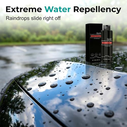 Quick Ceramic Coating Pro, 10.58 fl oz Car Quick Coat Spray, 3‑in‑1 Waterless Wash Scratch Repair & Gloss Restorer for Auto Detailing (2pcs) - color: 2pcs