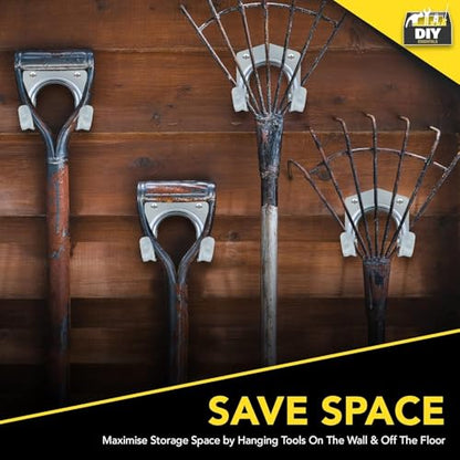 15Piece Wall-Mounted Hook Set for Garage Tool Storage and Organization, Suitable for Tools, Ropes, and Garden Equipment