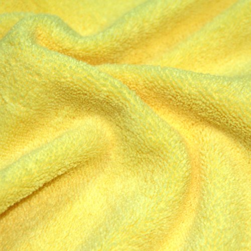POLYTE Microfiber Cleaning Towel Ultrasonic Cut Edgeless (16x16, 24 Pack, Premium, Blue,Green,Yellow) - color: Blue,green,yellow