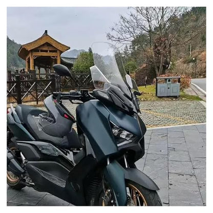 Motorcycle Windshield for Yamaha 2023-2024 XMAX300 Xmax300 Xmax 300 Motorcycle Windshield Modification Windshield Modification Windshield windscreen Double Bubble(Transparent 73cm) - color: Transparent 73cm