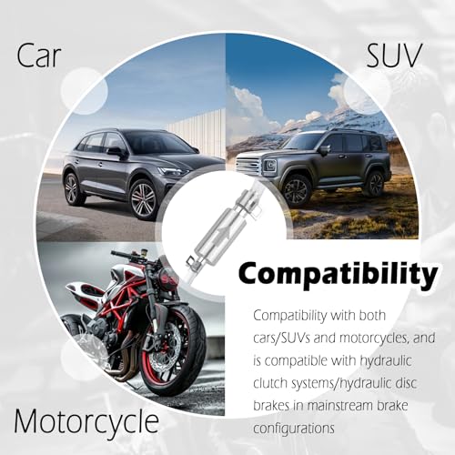 Motorcycle Brake Bleeder Kit,Practical Brake Bleeding Tool with Brakes Bleeder Hose/100ml Syringe/Brakes Bleeders One Way Valve,Essential Hydraulic Disc Clutch Bleeders Kit