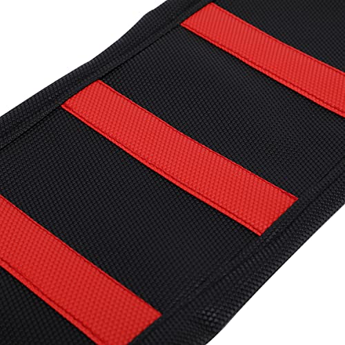 Ebike Seat Cover for Yozma In 10 Electric Dirt Pit Bike Motorcycle Non-Slip Soft Cushion Red - color: black background red stripes