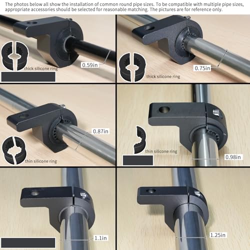 Motorcycle Bull Bar Mounting Bracket 2PCS Horizontal Light Mount Clamp Kit for 0.75" /0.87"/1.1"/1.25" Tubes fit for LED Driving Lights, Spotlights Fits Truck, ATV, & Motorcycle Crash Bars - size: 2pcs Mini