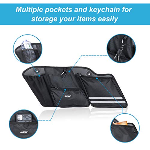 AUFER Left & Right Side Motorcycle Saddlebag Organizers Storage Bags Saddle bag Organizers Bag Compatible With For 1993-2013 Harley Touring Road King Road Glide Electra Glide Street Glide