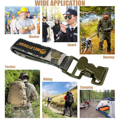 MELOTOUGH Glove Clip Tactical Glove Clips Work Glove Holders Strap with Alligator Clip for Tool Belt,Tool Bag,Tool Backpack - color: Green Camo