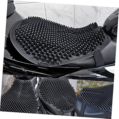 Thick Silicone Motorcycle Seat Cushion Cover Non-Slip Heat Insulation Pad Sunscreen Protection for Electric Bikes and Motorcycles Breathable and Sturdy