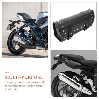 Zerodeko Motorcycle Handlebar Bag Front Fork Storage Pouch with Strap for Motorbike Electric Bike Black Waterproof Luggage Accessories