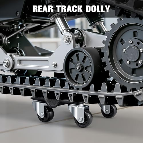 KEDSUM Heavy Duty Snowmobile Dolly Up to 1700LBS, Carbon Steel Snowmobile Moving Dolly Set with Upgraded Widen Casters, 2.5" Swivel Wheels with Brakes, Straps with Buckle Firmly Attaching on Skis - size: Standard Wheels