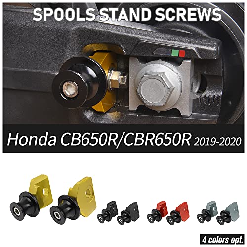 Motorcycle CNC Aluminum Rear Wheel Fork Axle Slider Swingarm Spools Stand Pick Up for H.onda CB650R CBR650R CB 650R CBR 650R CB 650 R CBR 650 R 2019 2020 2021 2022 2023 (Titanium) - color: Titanium