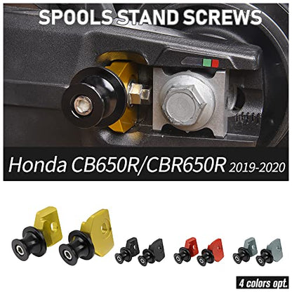 Motorcycle CNC Aluminum Rear Wheel Fork Axle Slider Swingarm Spools Stand Pick Up for H.onda CB650R CBR650R CB 650R CBR 650R CB 650 R CBR 650 R 2019 2020 2021 2022 2023 (Titanium) - color: Titanium