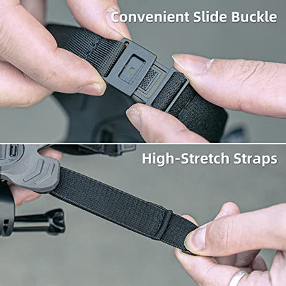Motorcycle Helmet Chin Strap Mount Compatible with GoPro Hero 13,12,11,10, 9, 8, 7, (2018), 6 5,DJI Osmo Action 5 pro/4/3, AKASO, SJCAM and Most Action Cameras - color: X-Shaped Mount